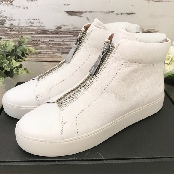 NEW Frye Lena Zip High Italian Leather Sneaker - Picture 7 of 16